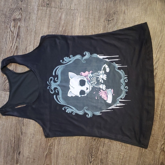NWOT Skull Tank Top  sz XS - Picture 1 of 3